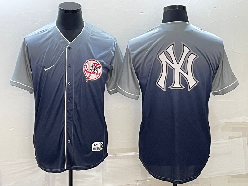 Men's New York Yankees Grey Gradient Jersey